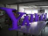 Lila LED Leuchtbuchstaben fÃ¼r Yahoo in MÃ¼nchen