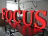 Leuchtbuchstaben, rot, Focus, LED, Mnchen