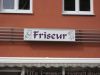 Friseur in Dachau Leuchtkasten mit LED beleuchteter Schrift und Aluminium Rahmen